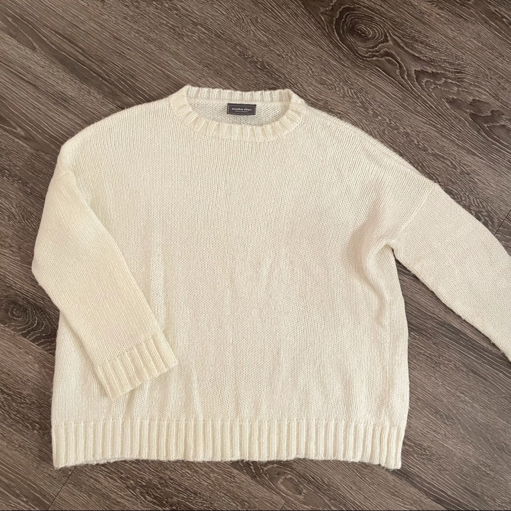 Wooden ships cream oversized sweater